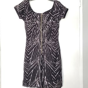 Iris black sequins off shoulder dress